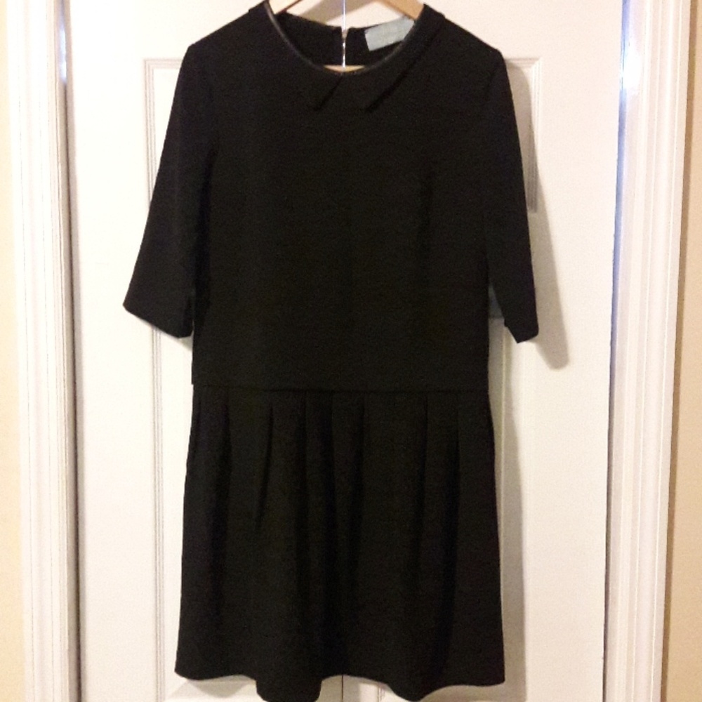 JuJu S'amuse faux leather collared dress